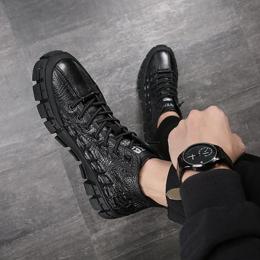 Zapatos Casuales de Cuero para Hombre - Estilo Alto y Medio - Image 5