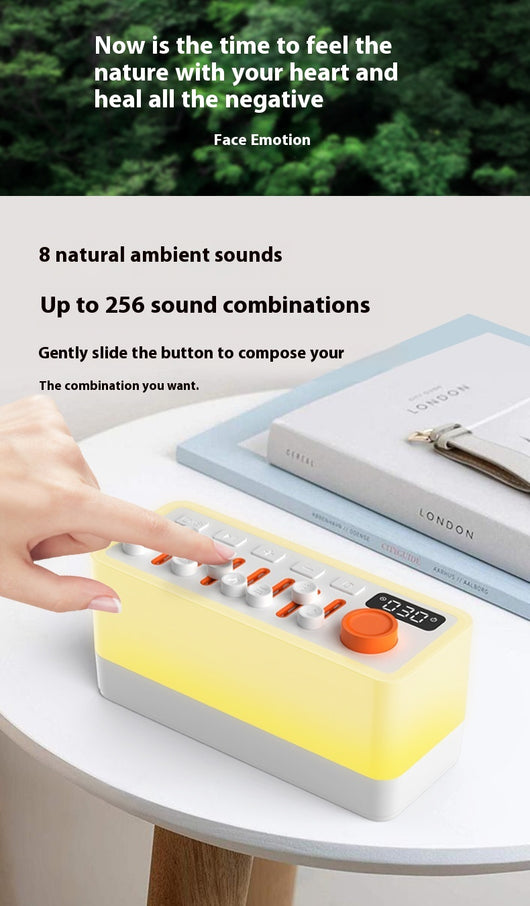 Máquina de Sonidos Blancos con Luz RGB Bluetooth - Lámpara Atmosférica 7 Colores - Image 16