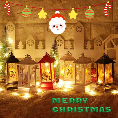 Lámpara Navideña LED Portátil Santa Claus - Luz Decorativa a Batería para Interior y Exterior