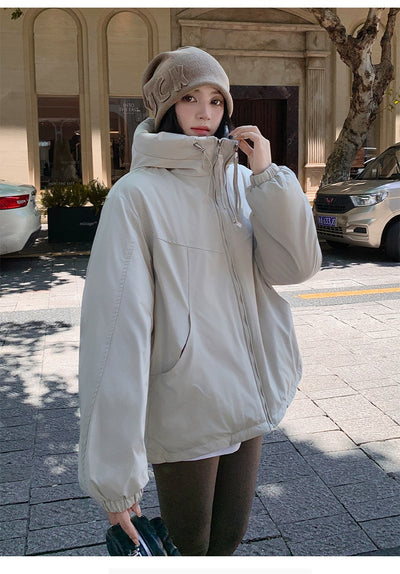 Chaqueta Acolchada Impermeable con Capucha y Doble Cierre para Mujer - Image 23