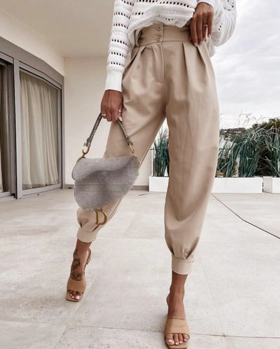 Pantalones Harem Casuales de Nueve Puntos - Image 9