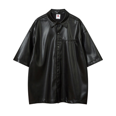 Camisa Suelta de Manga Corta con Cuello Solapa - Diseño Versátil para Cualquier Ocasión - Image 7
