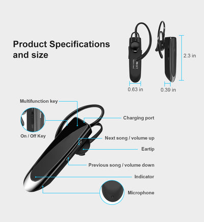 Auriculares Profesionales Unilaterales para Conducción y Negocios - Image 8