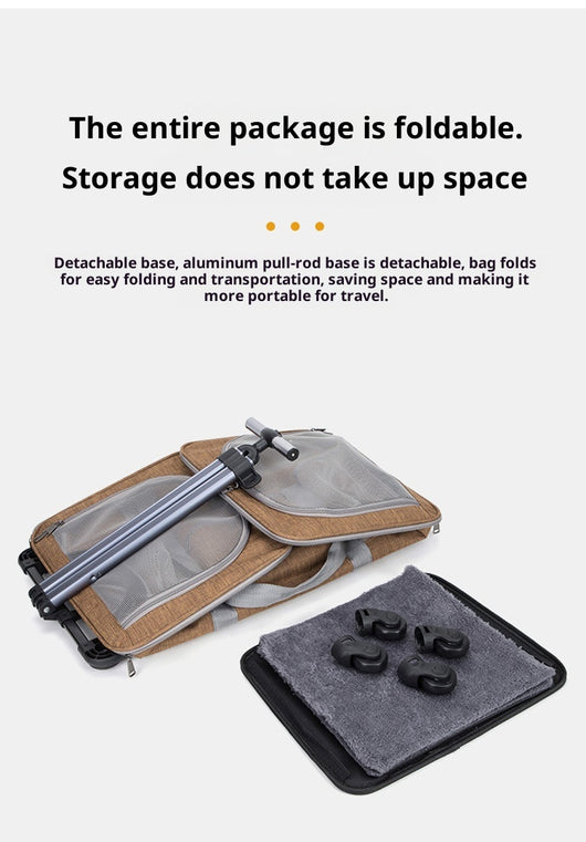 Bolsa de Transporte Plegable para Mascotas con Ruedas y Correa - Image 15