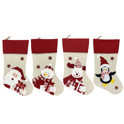 Bolsa de Regalo Navideña con Diseños de Papá Noel, Muñeco de Nieve y Reno - Image 6