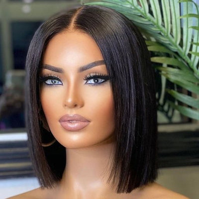 Peluca Bob Corta 4X4 para Mujer - Cabello Natural