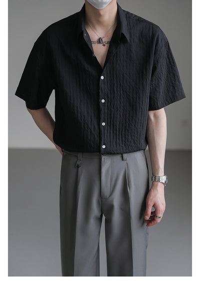 Chaqueta Camisa Hombre Corte Maduro con Mangas Drapeadas - Image 9