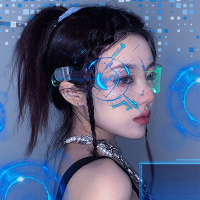 Gafas Futuristas Punk de Tecnología Luminiscente para Fotografía Sci-Fi - Image 14