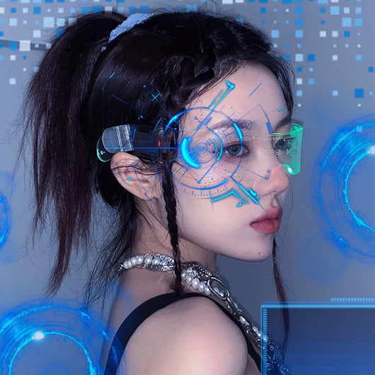 Gafas Futuristas Punk de Tecnología Luminiscente para Fotografía Sci-Fi - Image 14
