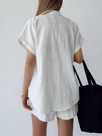 Conjunto Casual Mujer: Blusa Manga Corta y Shorts - Image 5