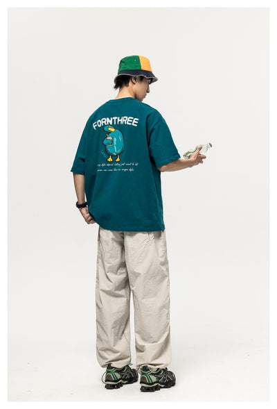 Camiseta Universitaria Retro Estilo Japonés Holgada Unisex - Image 10