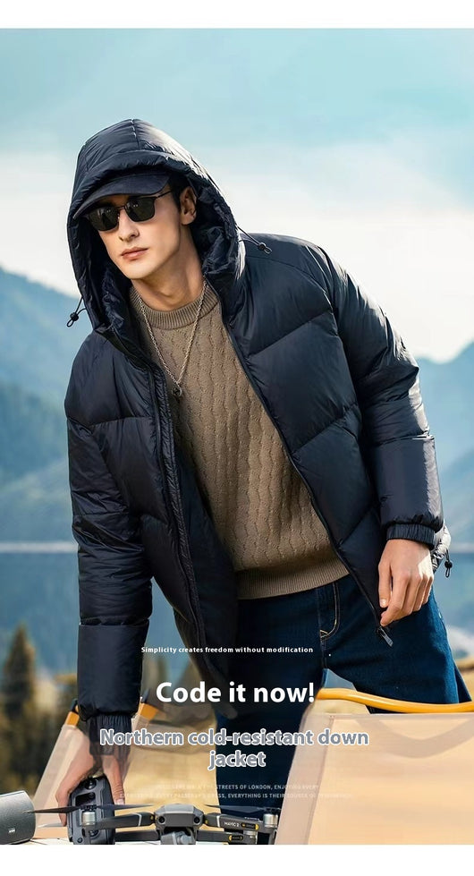 Abrigo de Plumón de Pato Blanco Premium para Parejas Invierno - Image 8