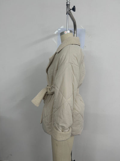 Abrigo Cuadros Invierno con Cintura Ajustable - Diseño Versátil para Mujer - Image 11