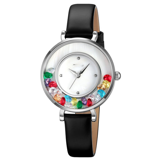Reloj Elegante para Mujer con Esfera de Piedras Preciosas - Image 3