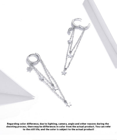 Aretes de Plata Esterlina 925 con Estrella, Luna y Borla - Image 11