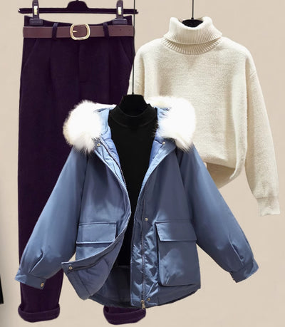 Conjunto de Sudadera Acolchada de Algodón para Mujer - Image 6
