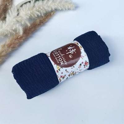 Pañuelo de Algodón y Lino Arrugado Monocromático - Image 12