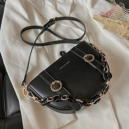 Bolso Bandolera de Hombro Único Estilo Silla de Montar para Mujer - Image 4