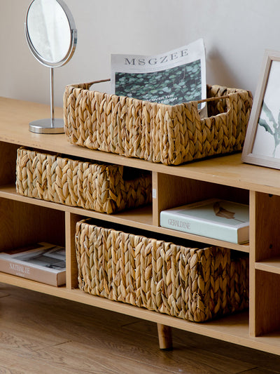 Cesta de Almacenamiento Tejida Estilo Japonés - Organizador de Paja Natural - Image 3