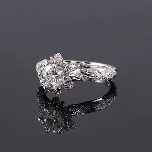 Anillo de Moissanita Calada Vintage para Mujer - Image 4
