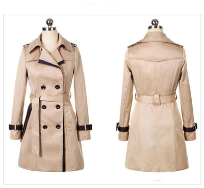 Abrigo Trinchera Largo para Mujer - Elegancia Otoño e Invierno - Image 2