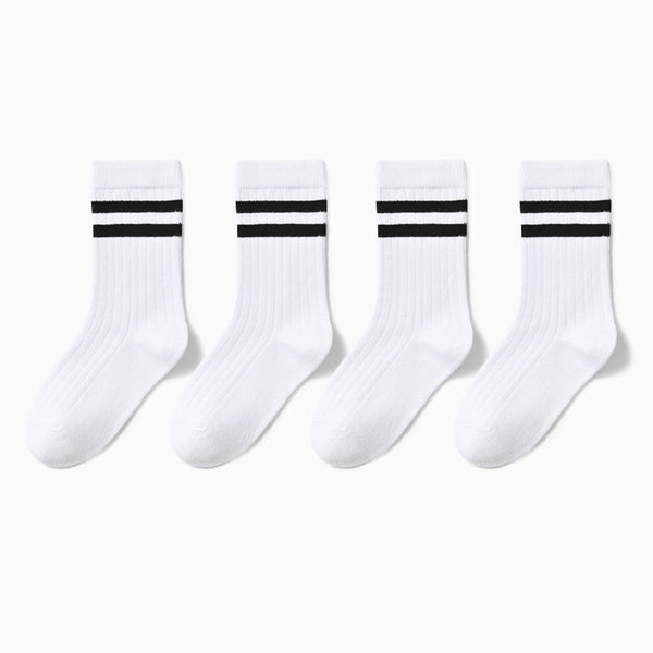 Calcetines Deportivos Blancos Tubo Medio para Niños y Niñas - Image 5