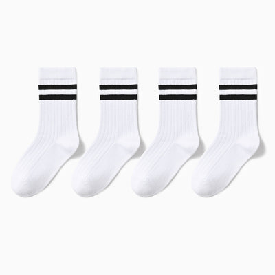 Calcetines Deportivos Blancos Tubo Medio para Niños y Niñas - Image 5