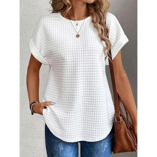 Blusa Cuello Redondo con Mangas Murciélago en Colores Sólidos - Image 3