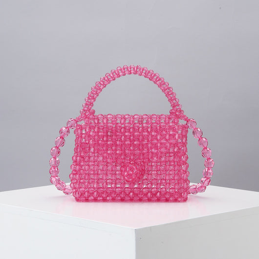 Bolsa Diagonal Tejida Artesanal Mini - Diseño Cute Acrílico Hecho a Mano - Image 5
