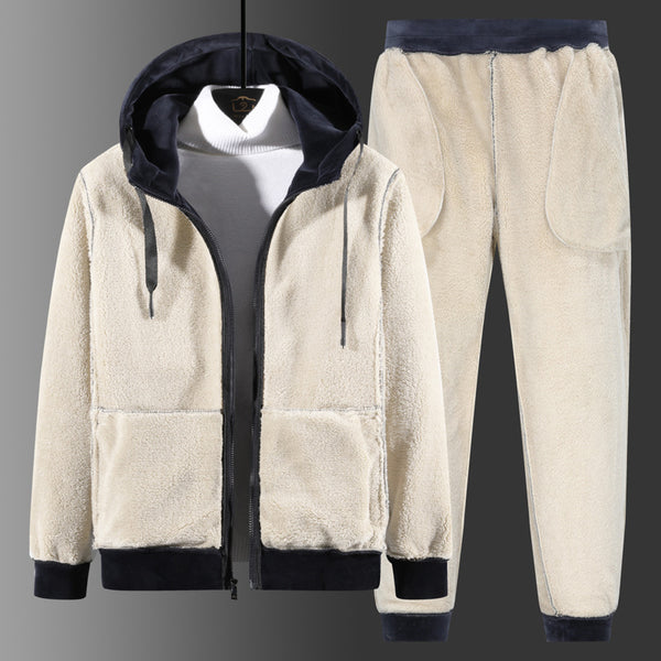 Conjunto de Sudadera y Pantalón de Terciopelo Silver Fox Talla Grande