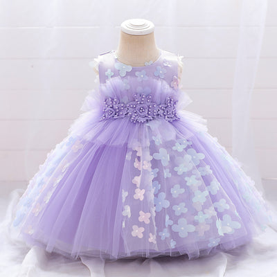 Vestido Niña con Flores 3D Esponjoso - Image 12