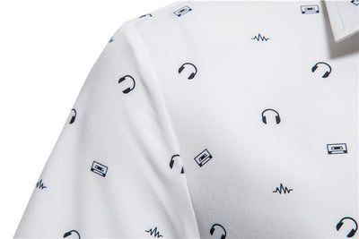 Camisa Estampada Blanca para Hombre - Diseño Moderno y Versátil - Image 8