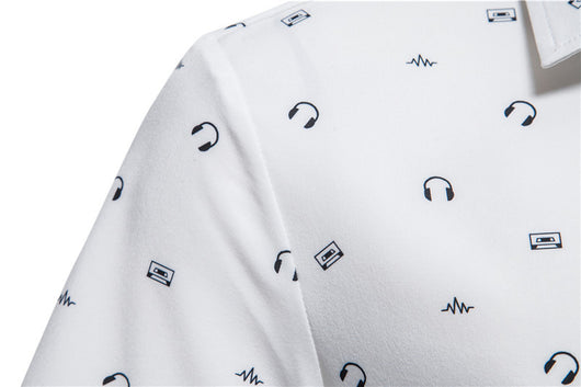 Camisa Estampada Blanca para Hombre - Diseño Moderno y Versátil - Image 8
