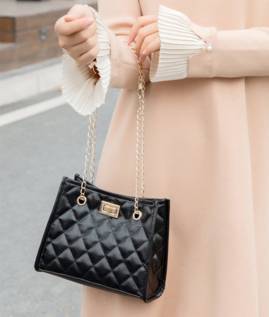 Bolso de Cadena Cuadrado Pequeño con Costura de Rombos para Mujer - Image 13