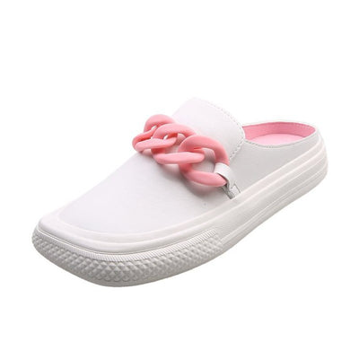 Zapatillas Blancas Minimalistas con Suela Convertible para Mujer - Image 12