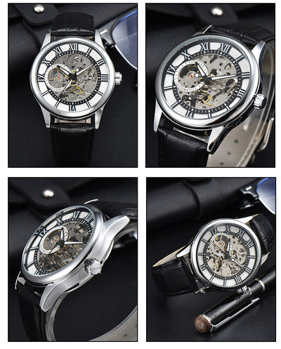 Reloj Mecánico Hombre Escala Romana Resistente al Agua Estilo Ejecutivo - Image 12
