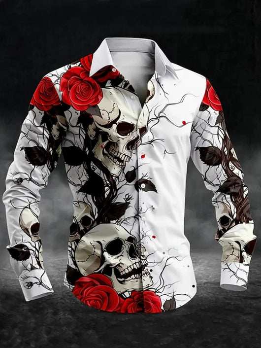 Camisa Estampada 3D Manga Larga Hombre - Diseño Moderno Primavera Otoño - Image 9