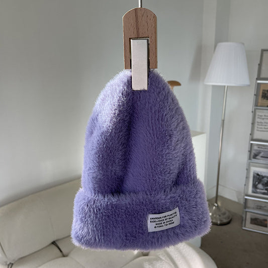Gorro Tejido Estilo Letra Mink para Mujer - Image 2