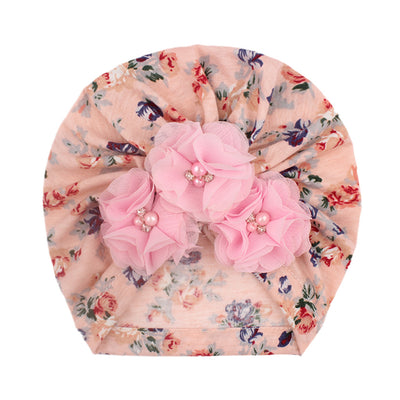 Gorro Turbante Floral para Bebé Niña - Beanie con Diseño Elegante - Image 3