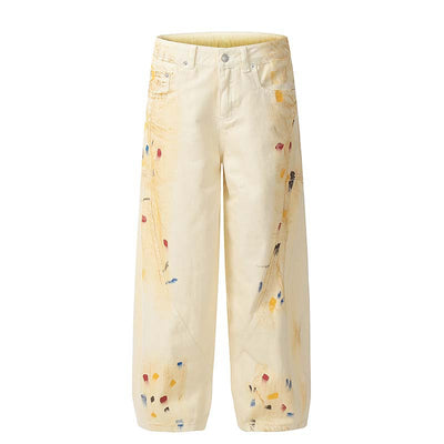 Pantalones Retro con Diseño Splatter Pintado a Mano - Image 13