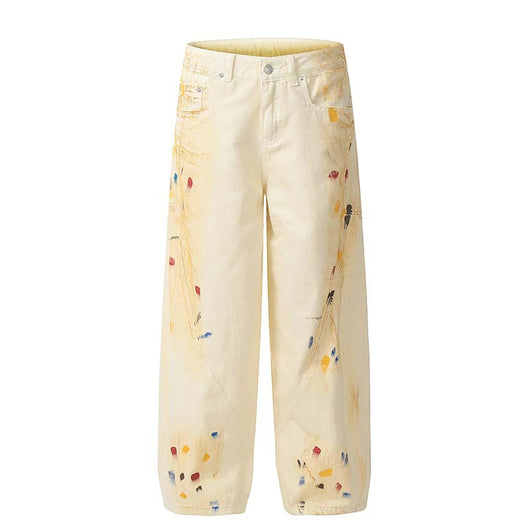 Pantalones Retro con Diseño Splatter Pintado a Mano - Image 13