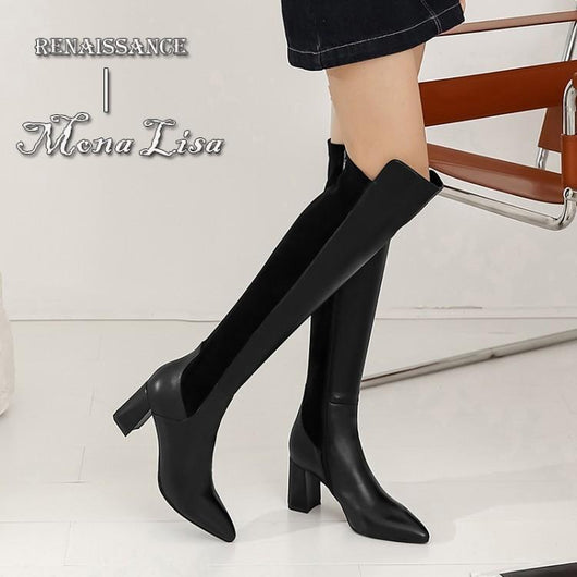 Botas Skinny de Cuero Elástico para Mujer - Image 12