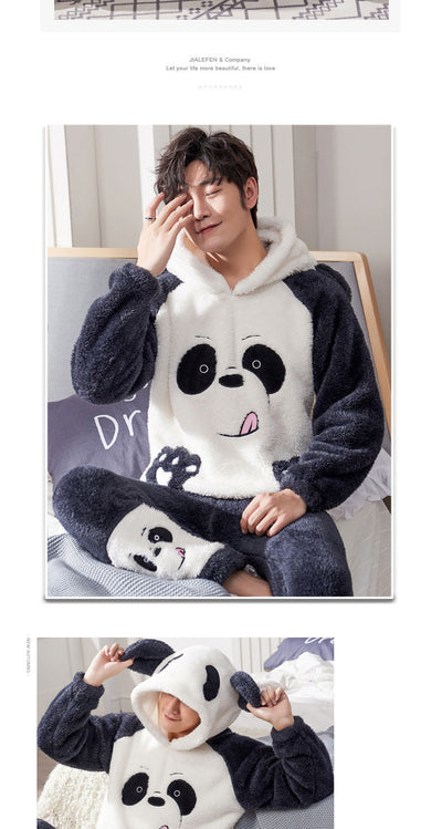 Pijama para Parejas Otoño Invierno Coral - Image 9