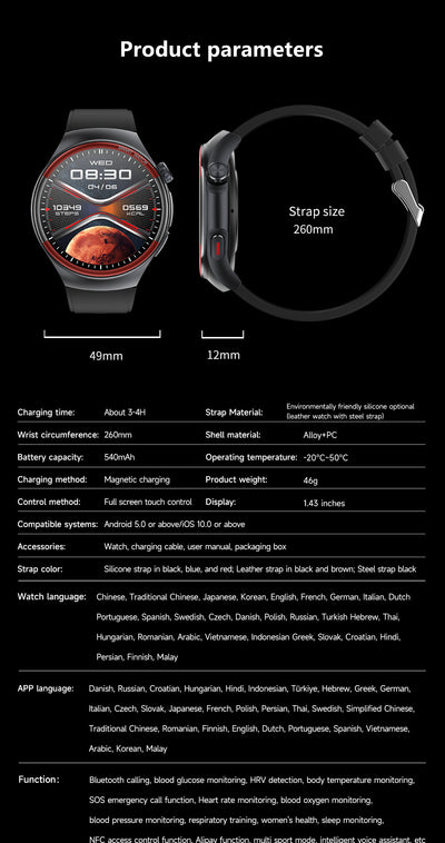 Reloj Inteligente T82 con Llamadas Bluetooth y Monitoreo de Salud - Image 32