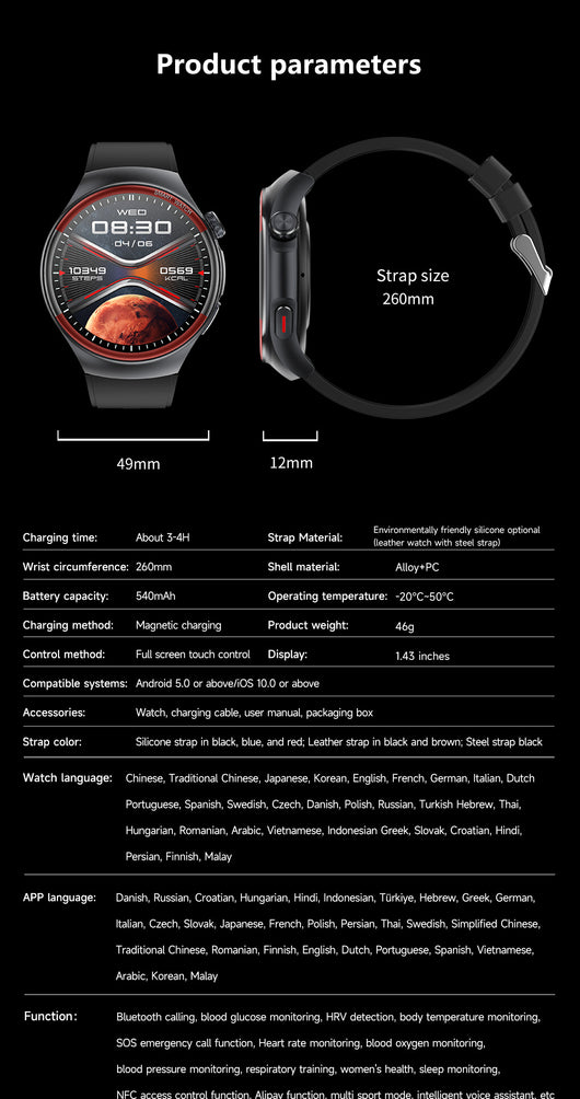 Reloj Inteligente T82 con Llamadas Bluetooth y Monitoreo de Salud - Image 32