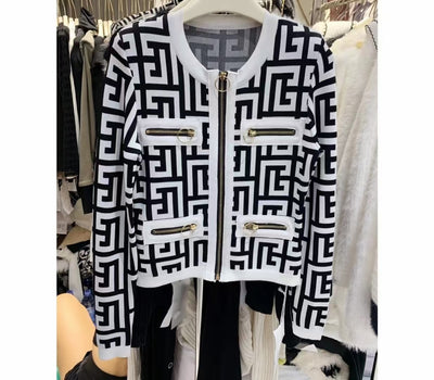 Cardigan Tejido Cuello Redondo con Cierre de Metal - Image 9
