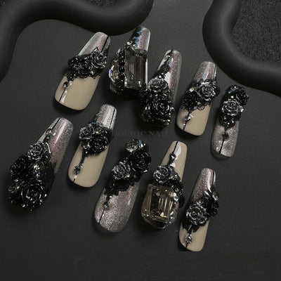 Manicura Personalizada Gato Ojo de Gato Negro Rosa Sexy - Image 9