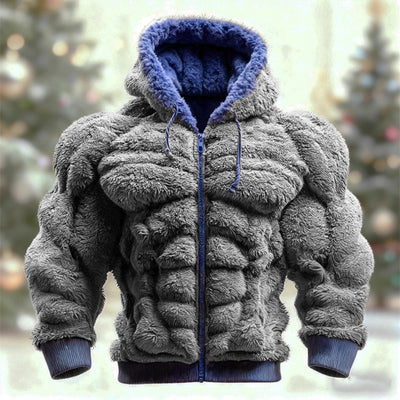 Sudadera Navideña de Franela para Hombre con Estampado Cuello Redondo - Image 3