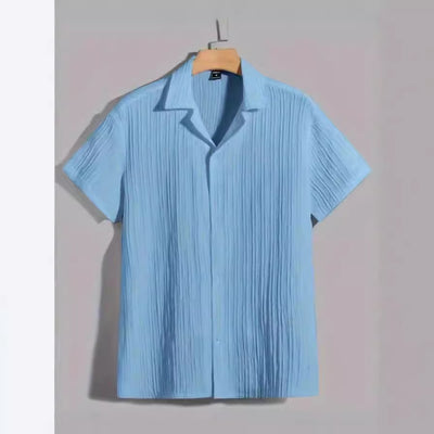 Camisa Polo Rayas Clásica Cuello Italiano Manga Corta - Image 5