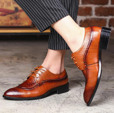 Zapatos Oxford de Cuero para Hombre - Mocasines Elegantes con Cordones - Image 17